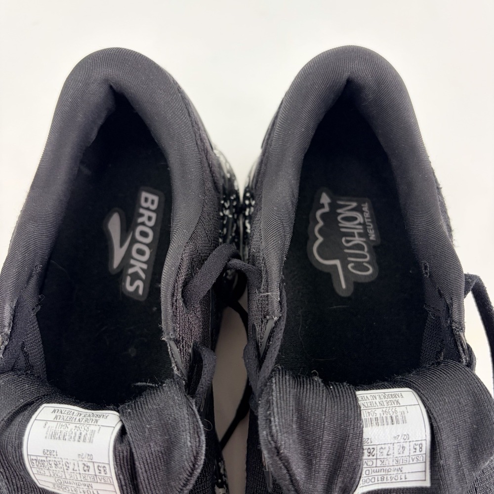 Brooks Ghost 16 Mens 8.5 D Black Grey Camo Running Shoes 1104181D062 Cushioned - Picture 7 of 9